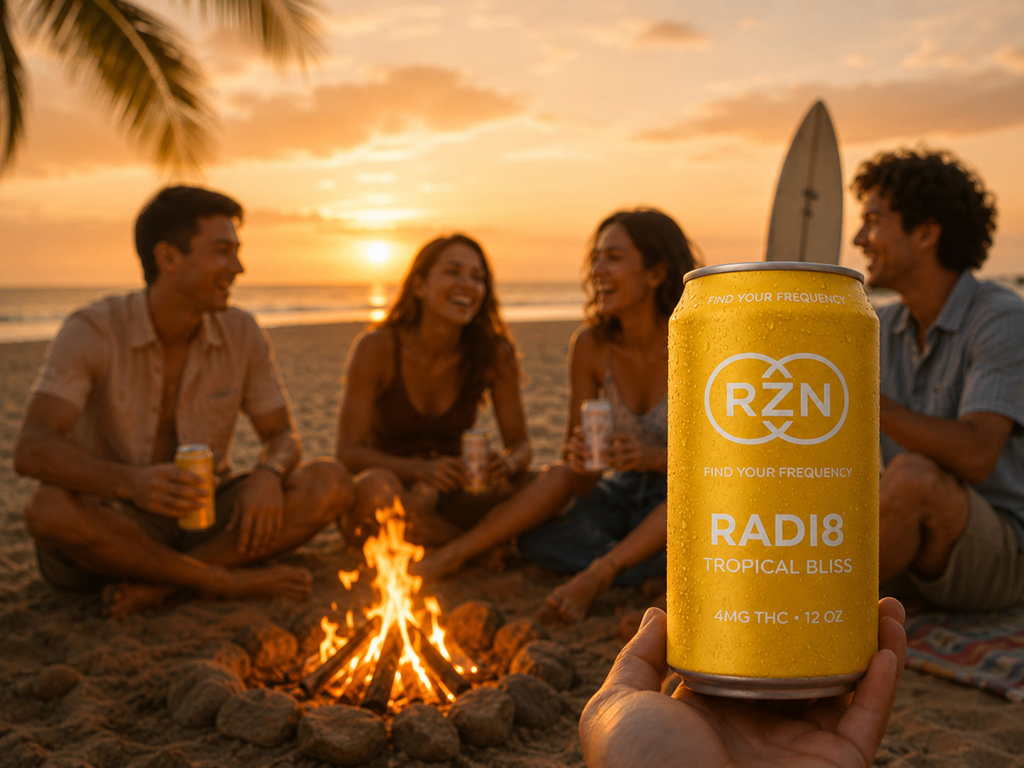 RADI8 - Tropical Bliss 4 pack of 12 ounce cans