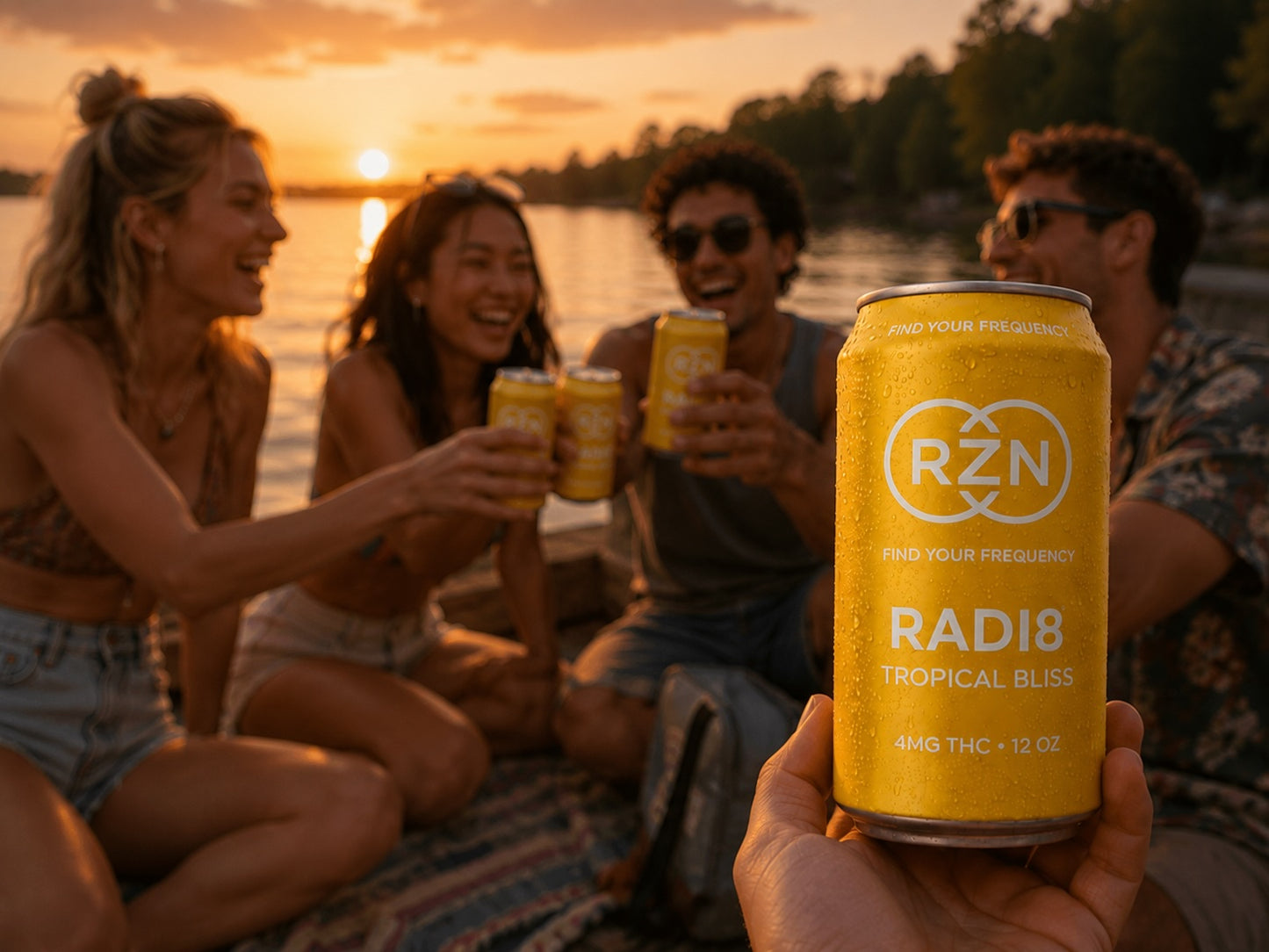 RADI8 - Tropical Bliss 4 pack of 12 ounce cans