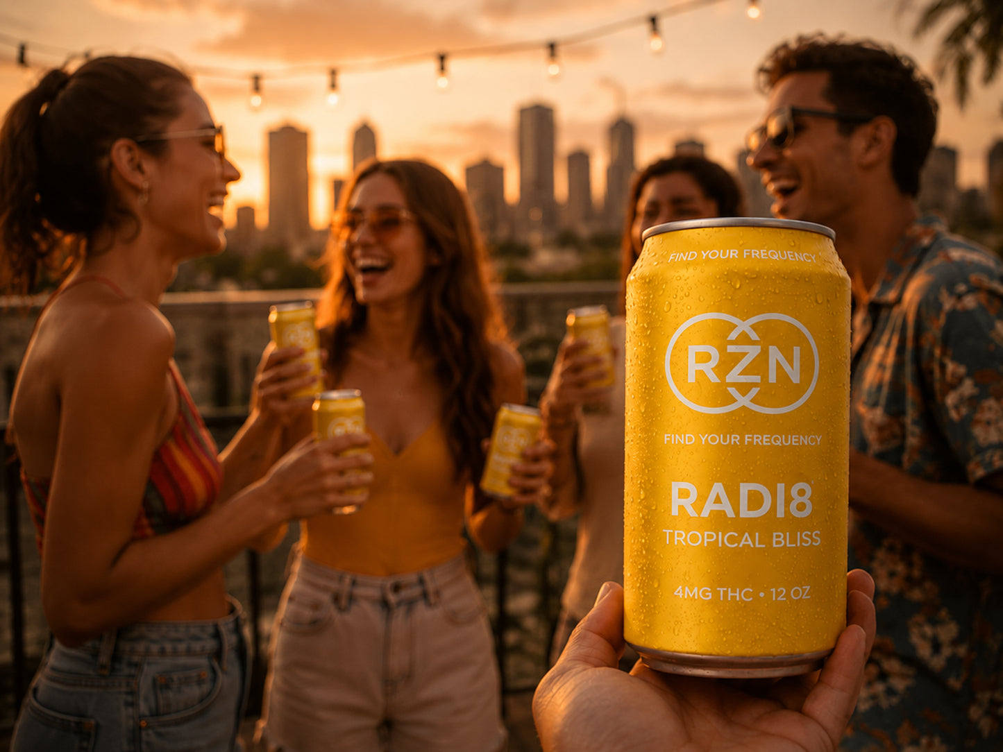 RADI8 - Tropical Bliss 4 pack of 12 ounce cans