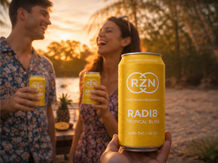 RADI8 - Tropical Bliss 4 pack of 12 ounce cans